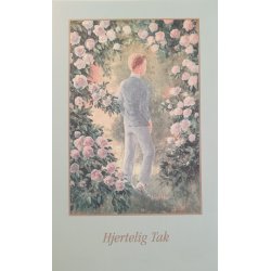Takkekort - Konfirmand i rosenhave