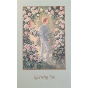 Takkekort - Konfirmand i rosenhave