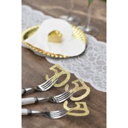 Tal konfetti stor 40 guld