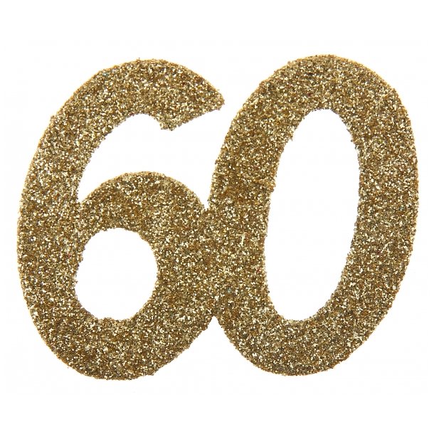 Tal konfetti stor 60 guld