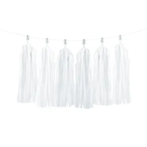 Tassel guirlande hvid 2m.