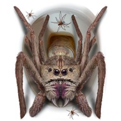 Toilet dekoration - Edderkop