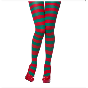 Strmpebukser rd/grn stribet