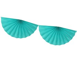 Papirvv halv-vifte st Turkis
