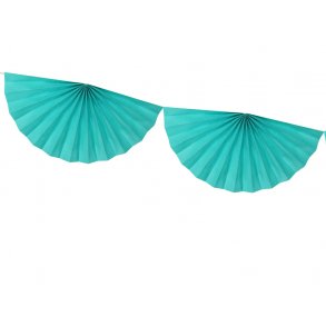 Papirvv halv-vifte st Turkis