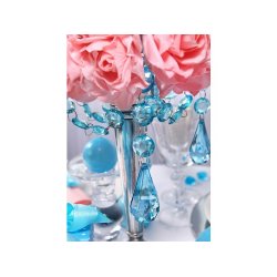 Diamantkedja med rosa plastdiamanter