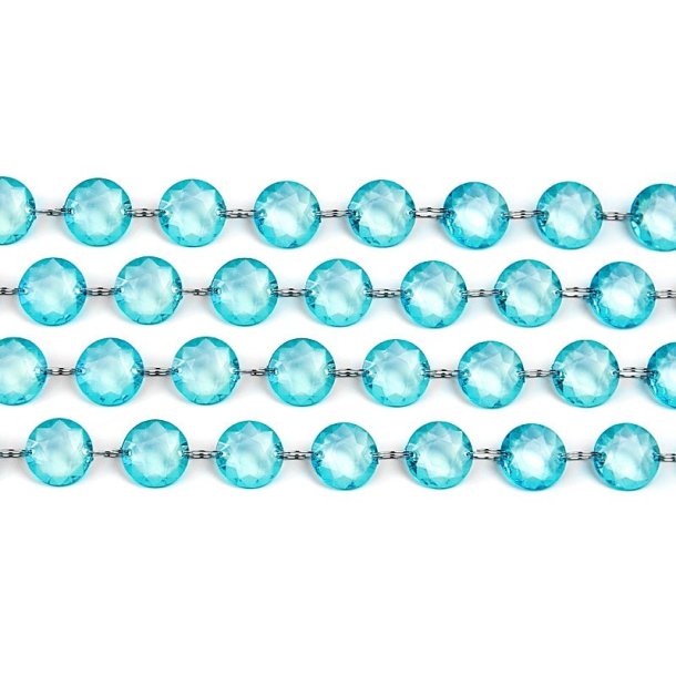 Diamant guirlande med turkisbl plastdiamanter