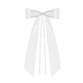 Satinsljfe med tylsljfe i hvid