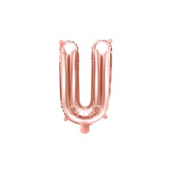 Folie ballon BOGSTAVER - Rosegold, 35 cm