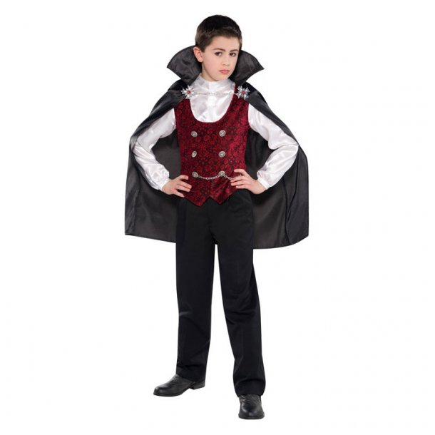 Dracula Vampyr  kostume til brn