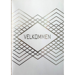 Velkommen sang i hvid med iriserende print