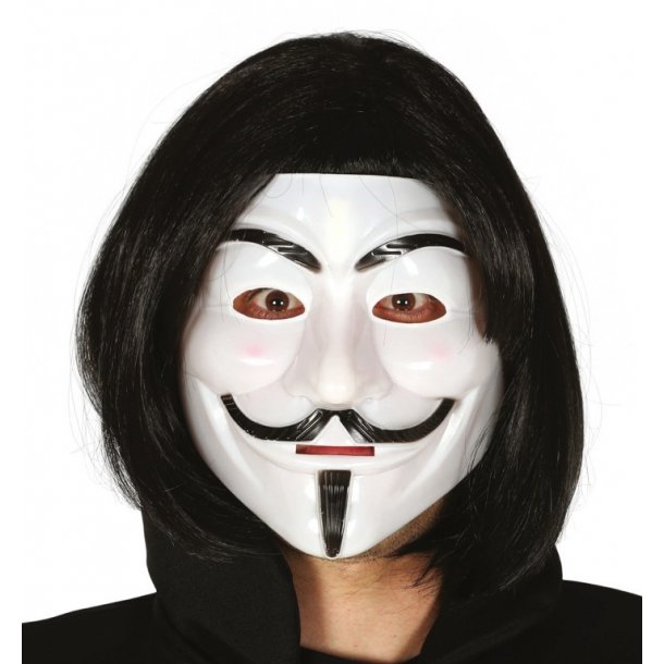 Kommuner Prøve engagement Vendetta maske i plast | Køb billig Anonymous masker her!!