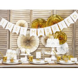 Papir vifte st 3stk Guld Lux