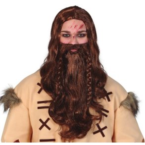Viking peruk set i brun