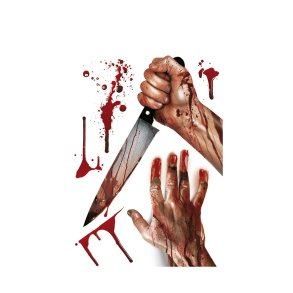Halloween vinduesfolie - Bloody arms