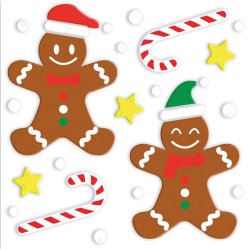 Julfnsterdekoration med trtman