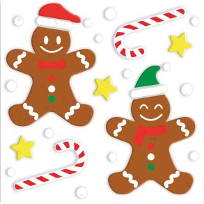 Julfnsterdekoration med trtman