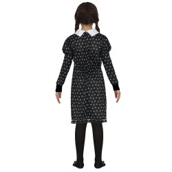 Sort Kjole med hvidt print til piger