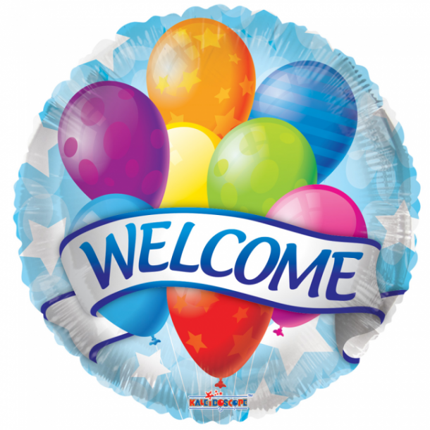 tynd uddybe kort Welcome folieballon | velkommen hjem balloner