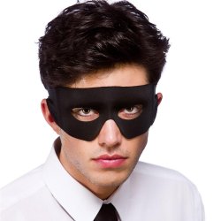 Zorro maske i sort