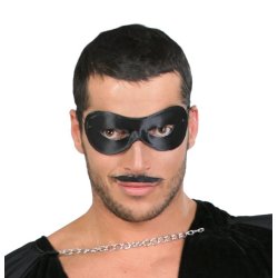 Maske sort med hvid elastik